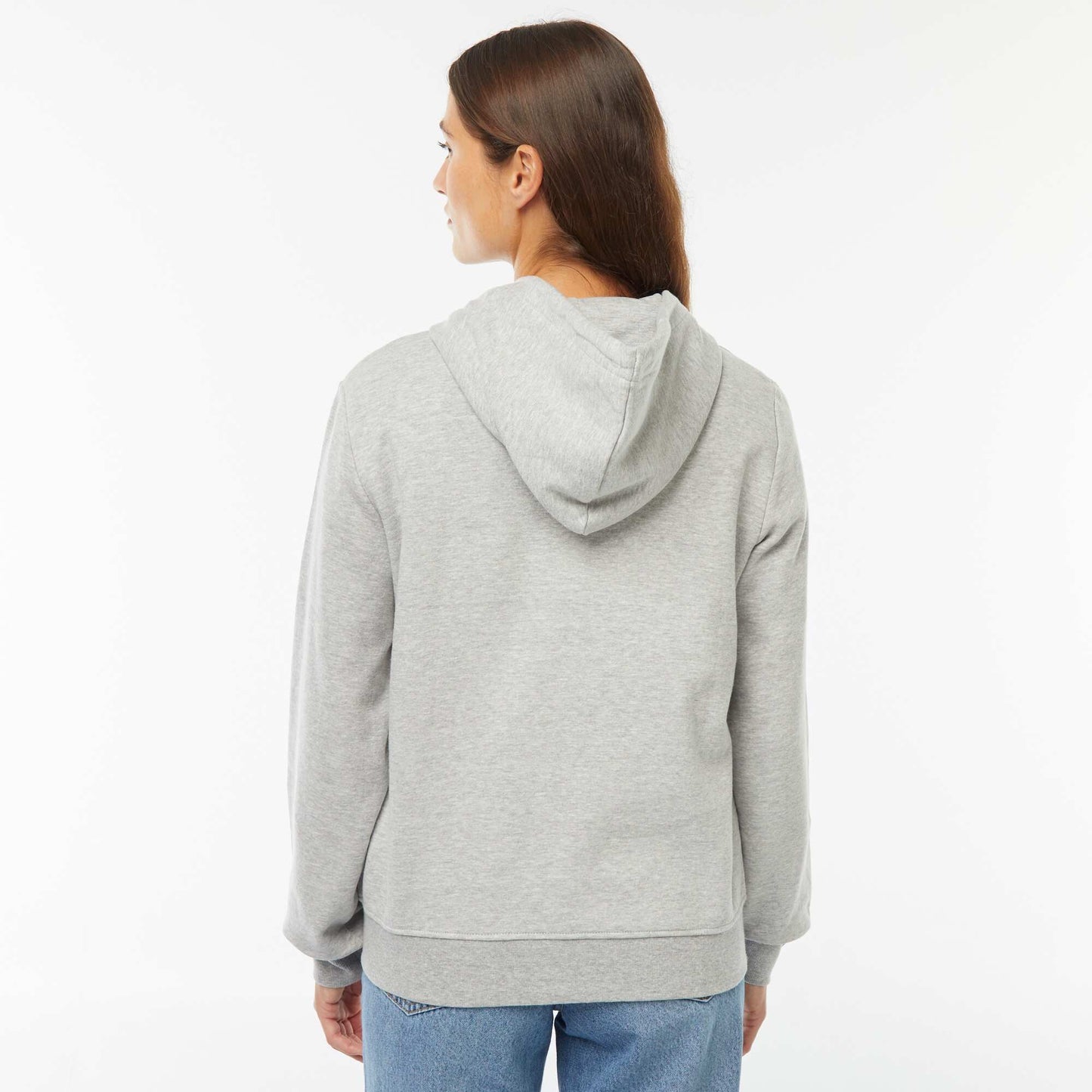 Sweat zippé capuche molleton 260 Gr GRIS