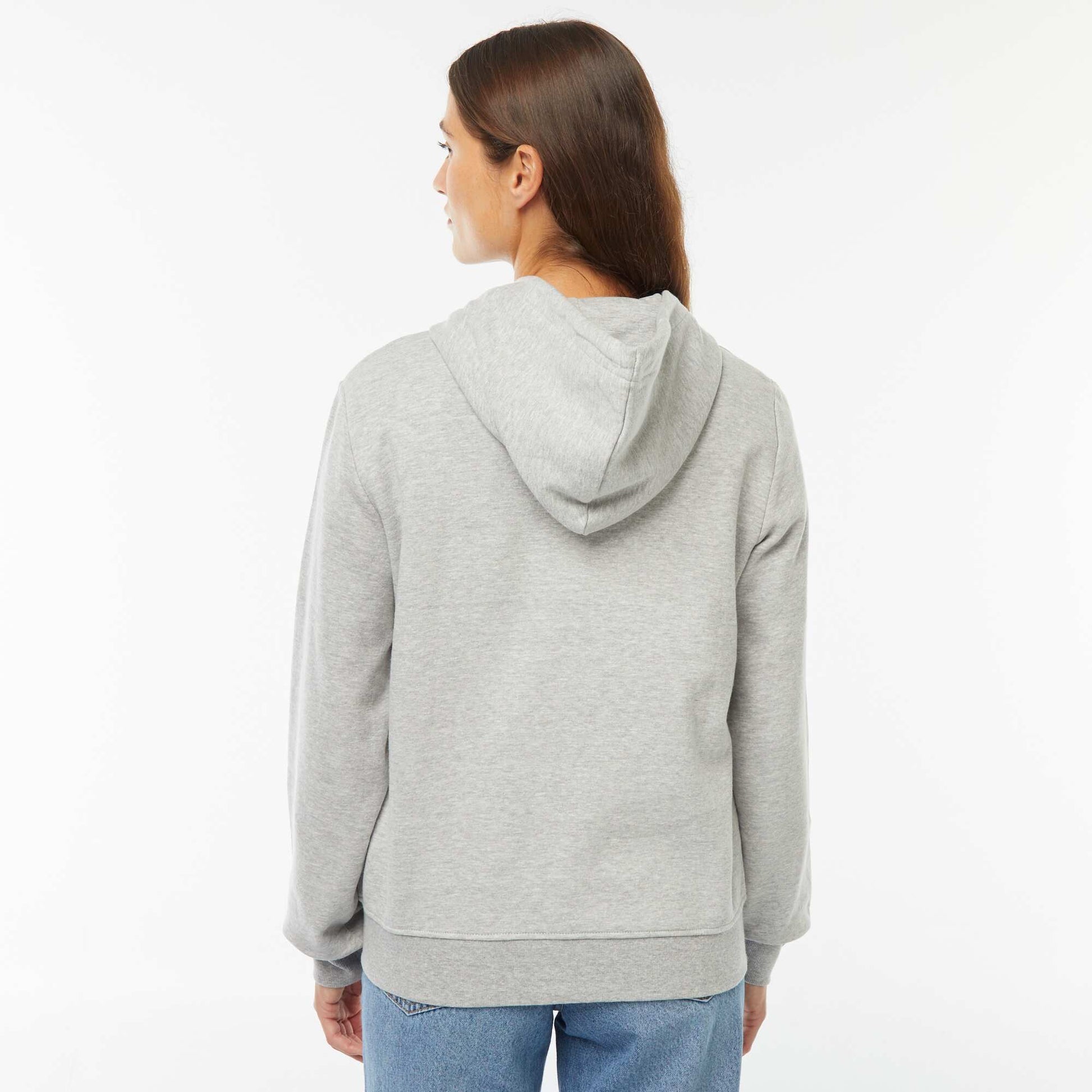 Sweat zippé capuche molleton 260 Gr GRIS