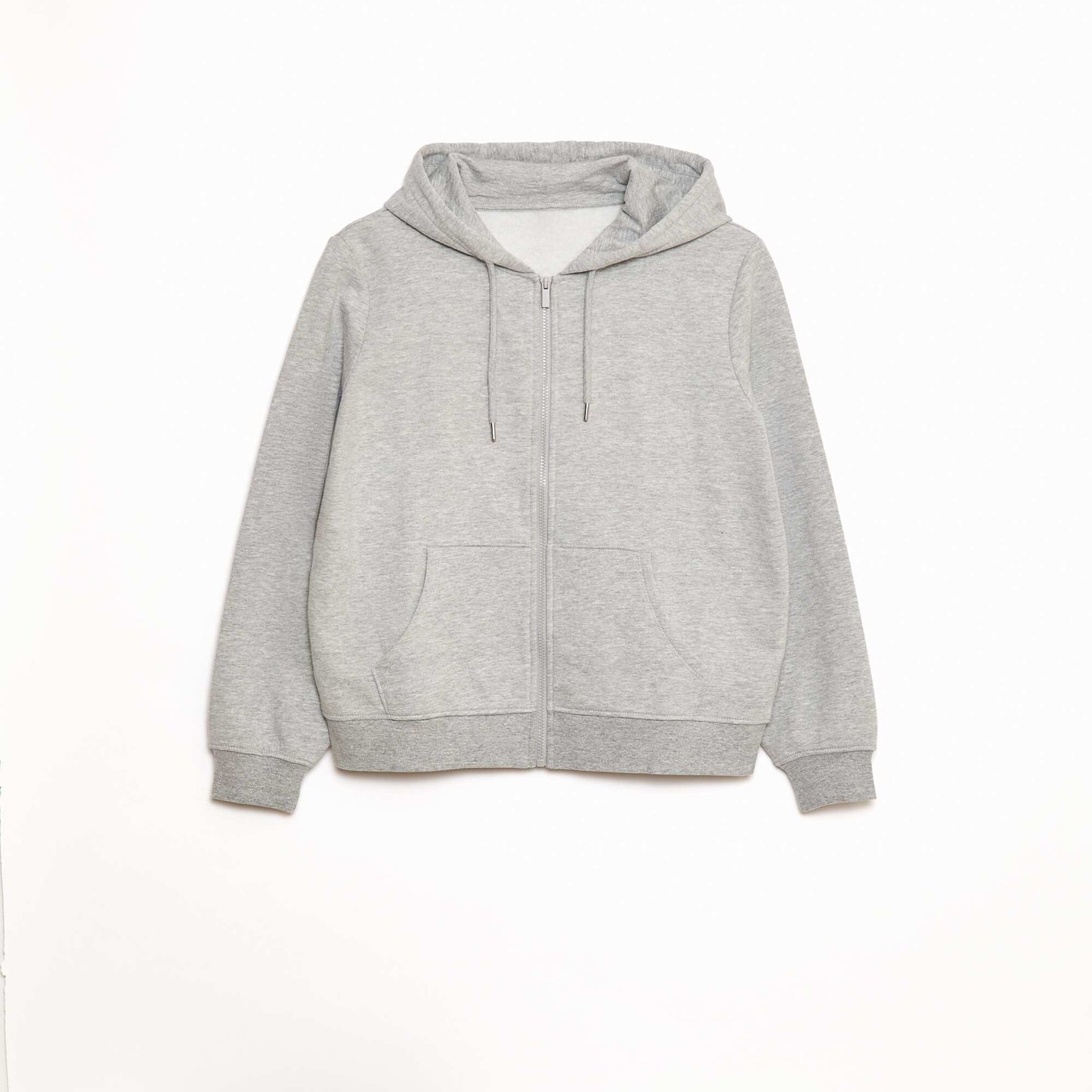 Sweat zippé capuche molleton 260 Gr GRIS