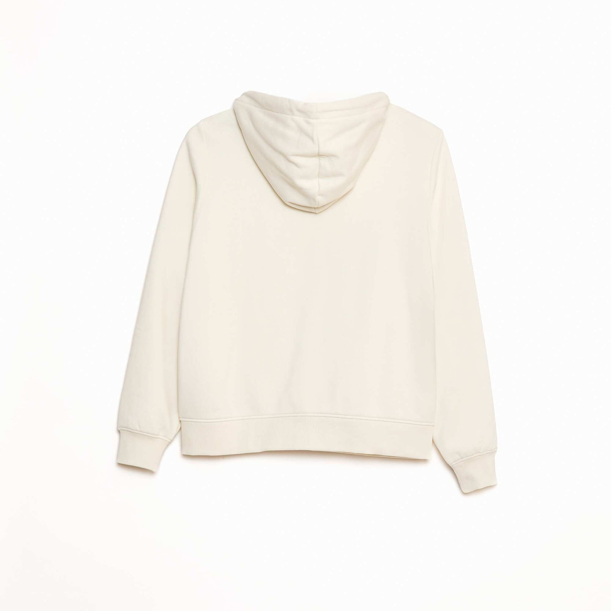 Sweat zippé capuche molleton 260 Gr BLANC