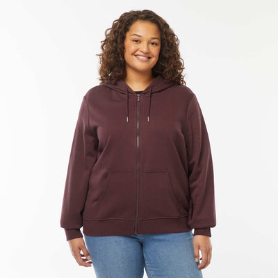 Sweat zippé capuche molleton 260 Gr BORDEAUX
