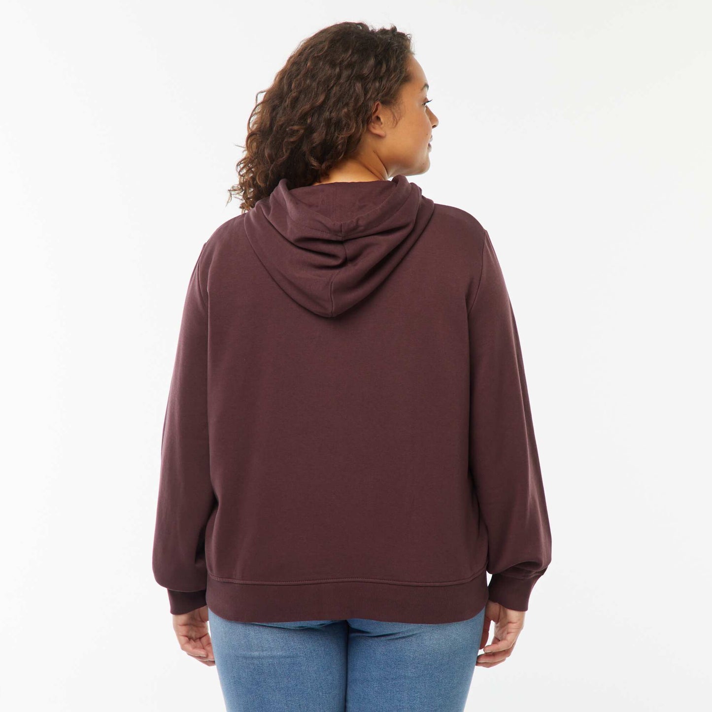 Sweat zippé capuche molleton 260 Gr BORDEAUX