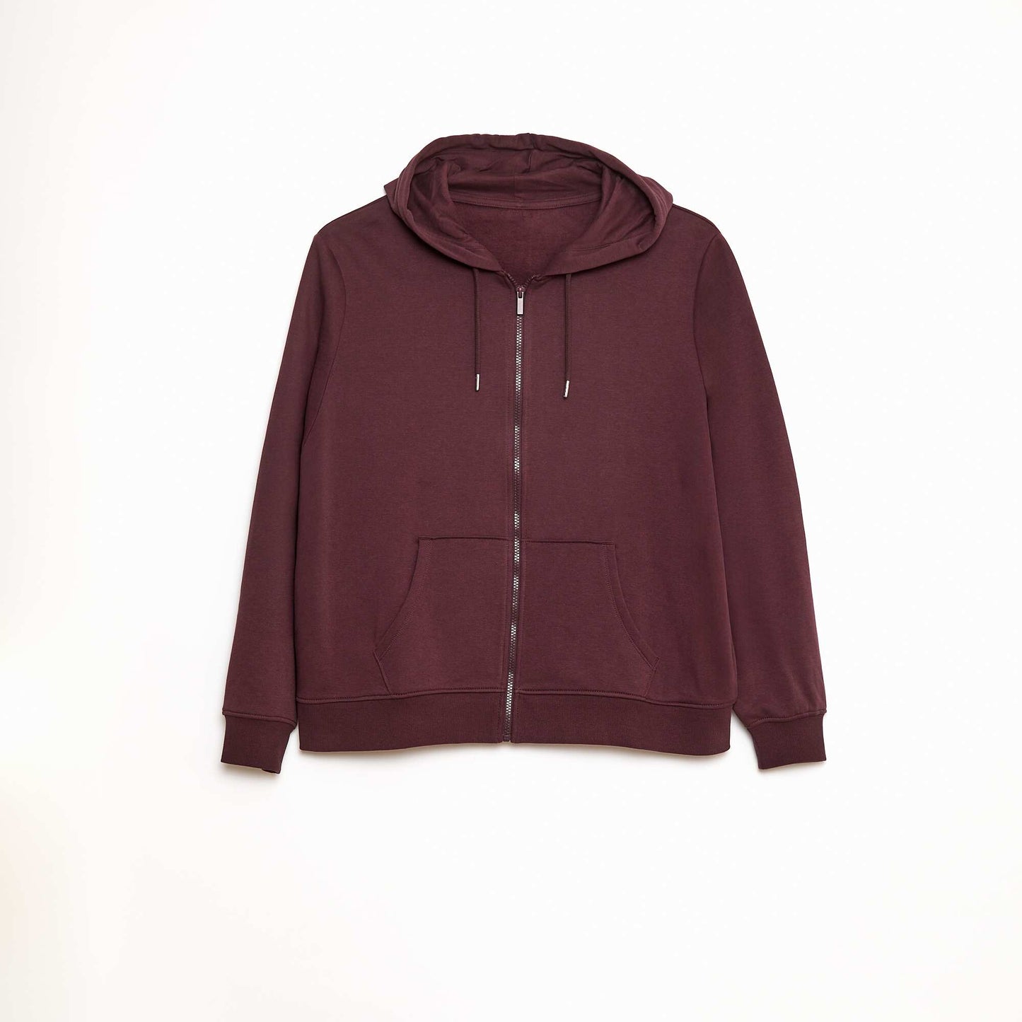 Sweat zippé capuche molleton 260 Gr BORDEAUX