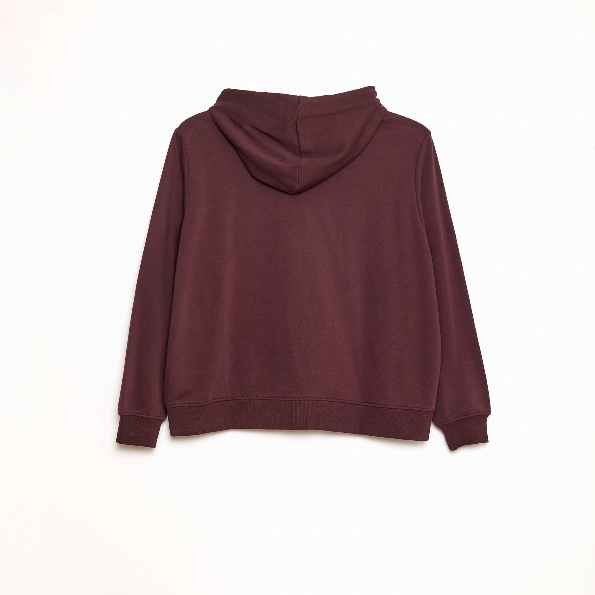 Sweat zippé capuche molleton 260 Gr BORDEAUX