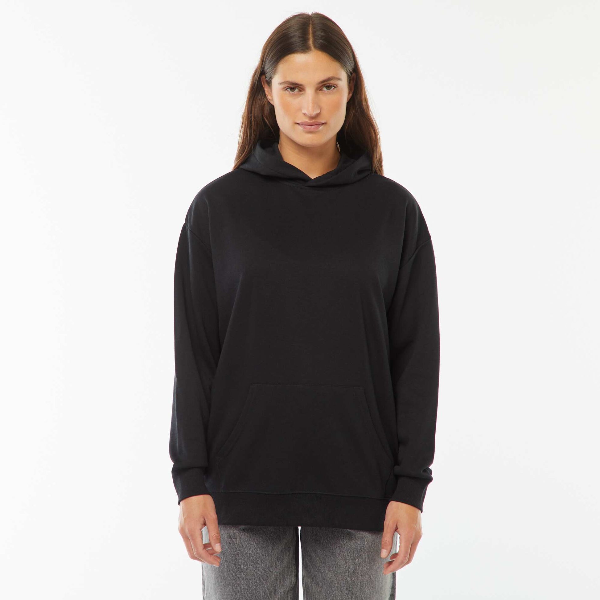 Sweat capuche molleton 320 Gr NOIR
