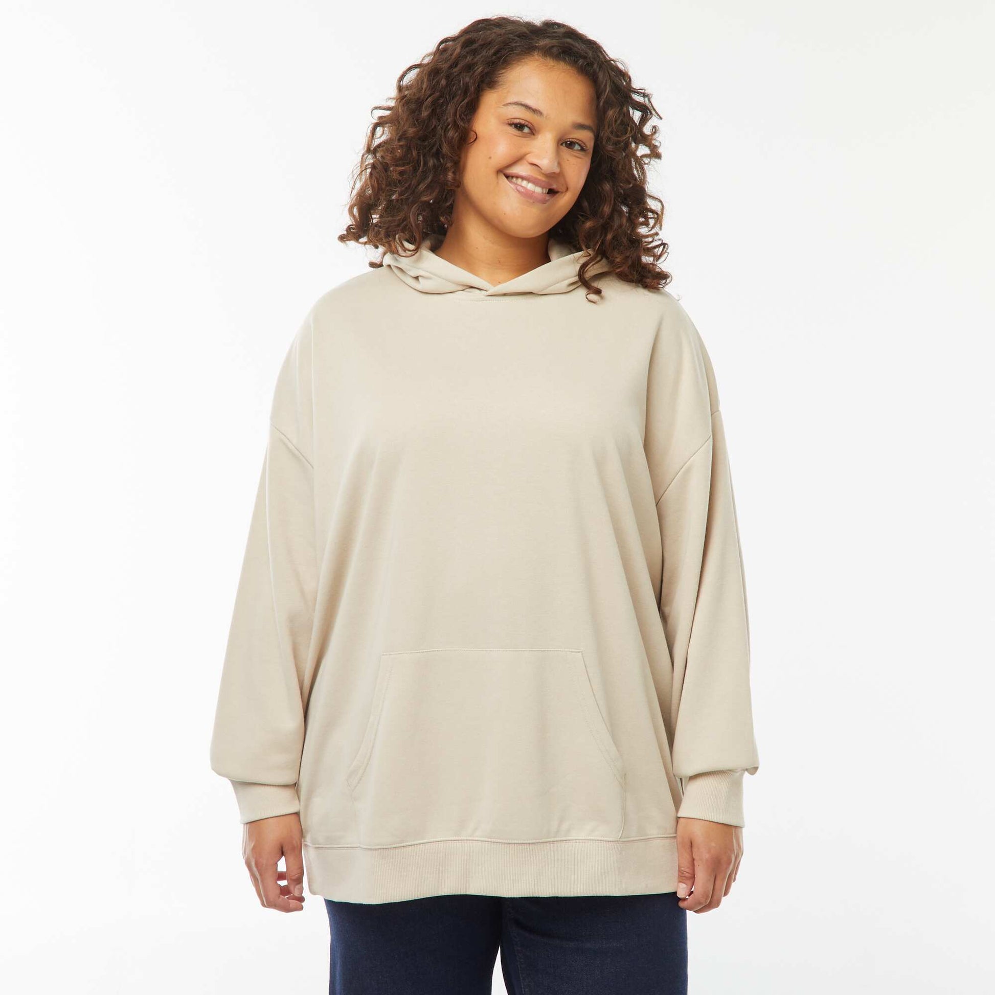 Sweat capuche molleton 320 Gr BEIGE