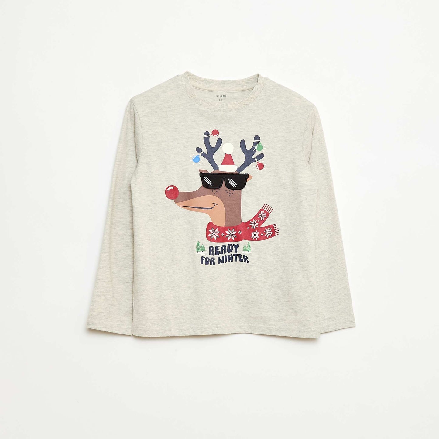 T-shirt de Noël à manches longues GRIS
