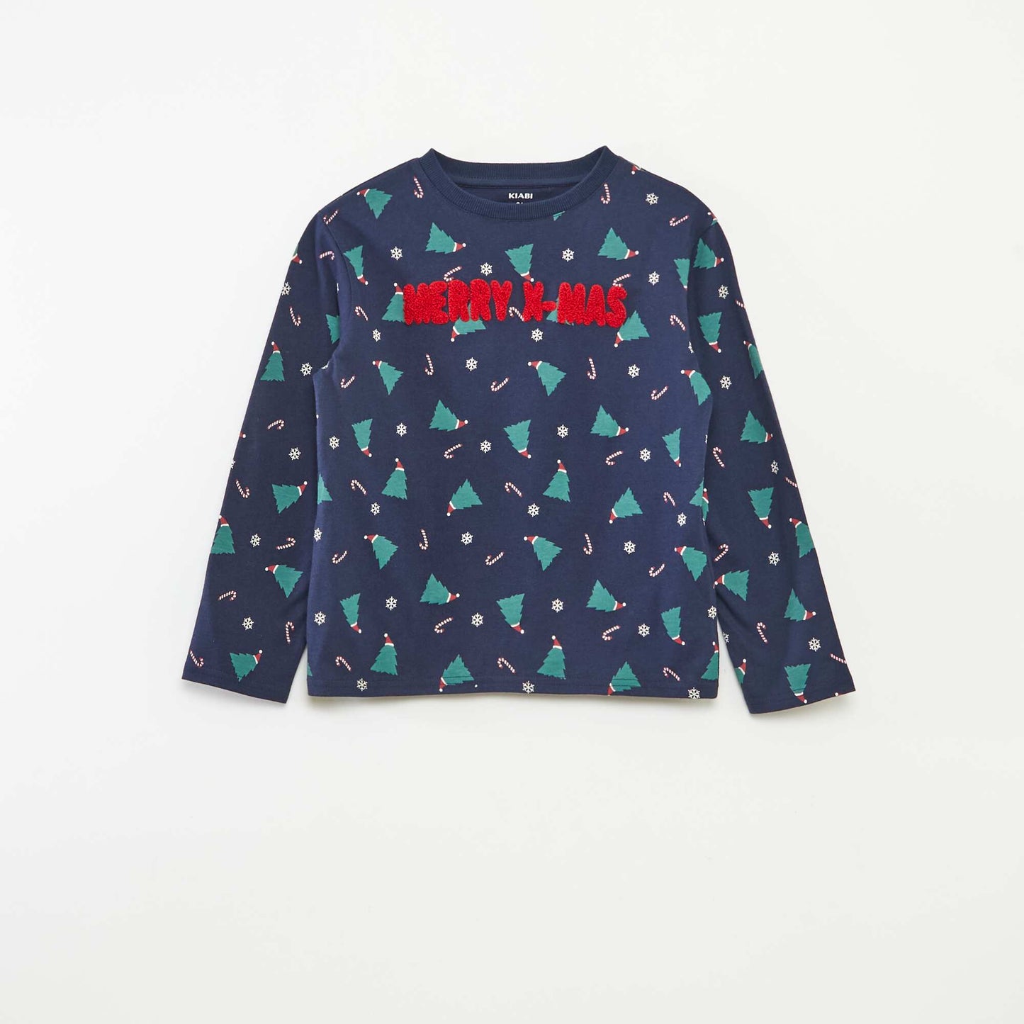 T-shirt de Noël à manches longues BLEU