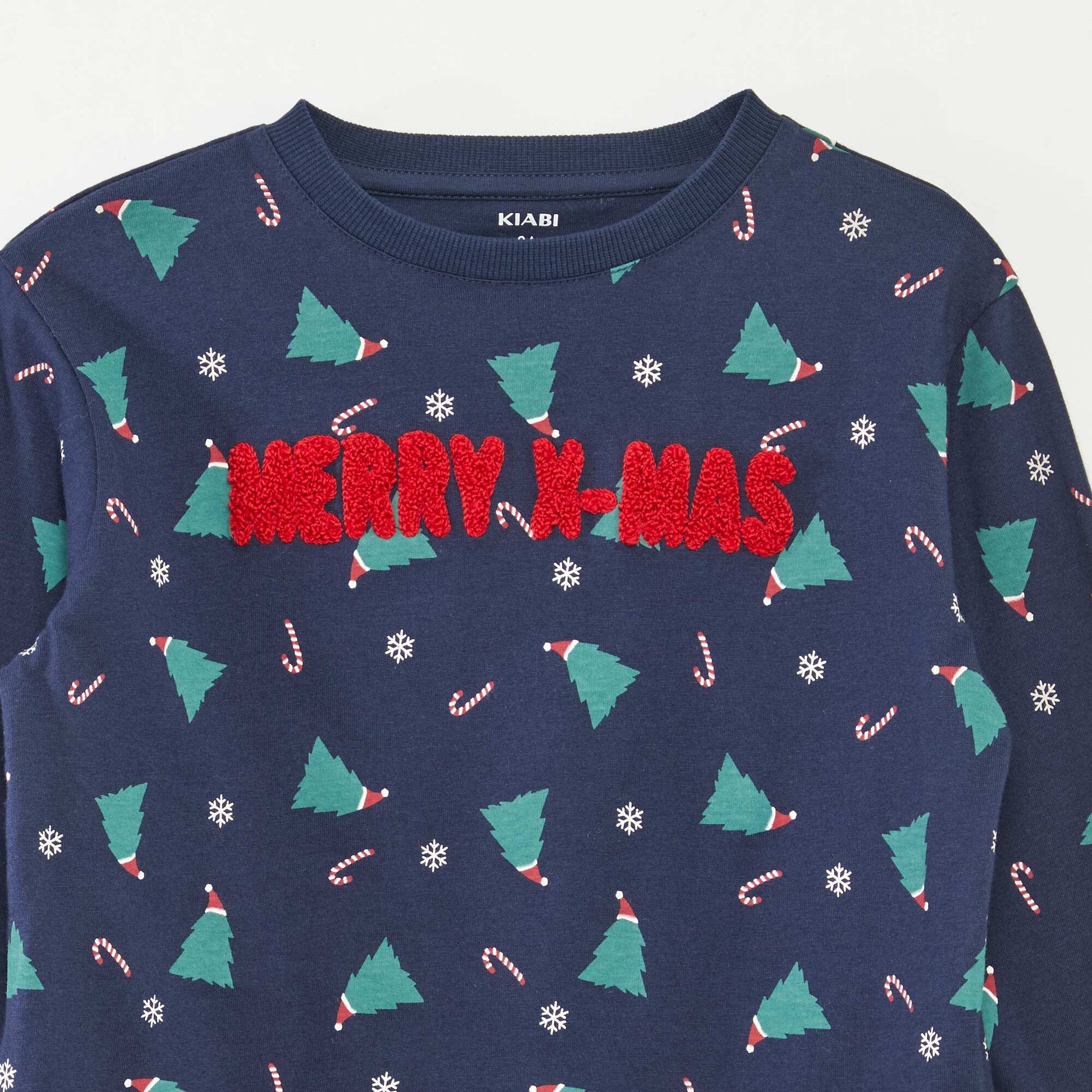 T-shirt de Noël à manches longues BLEU