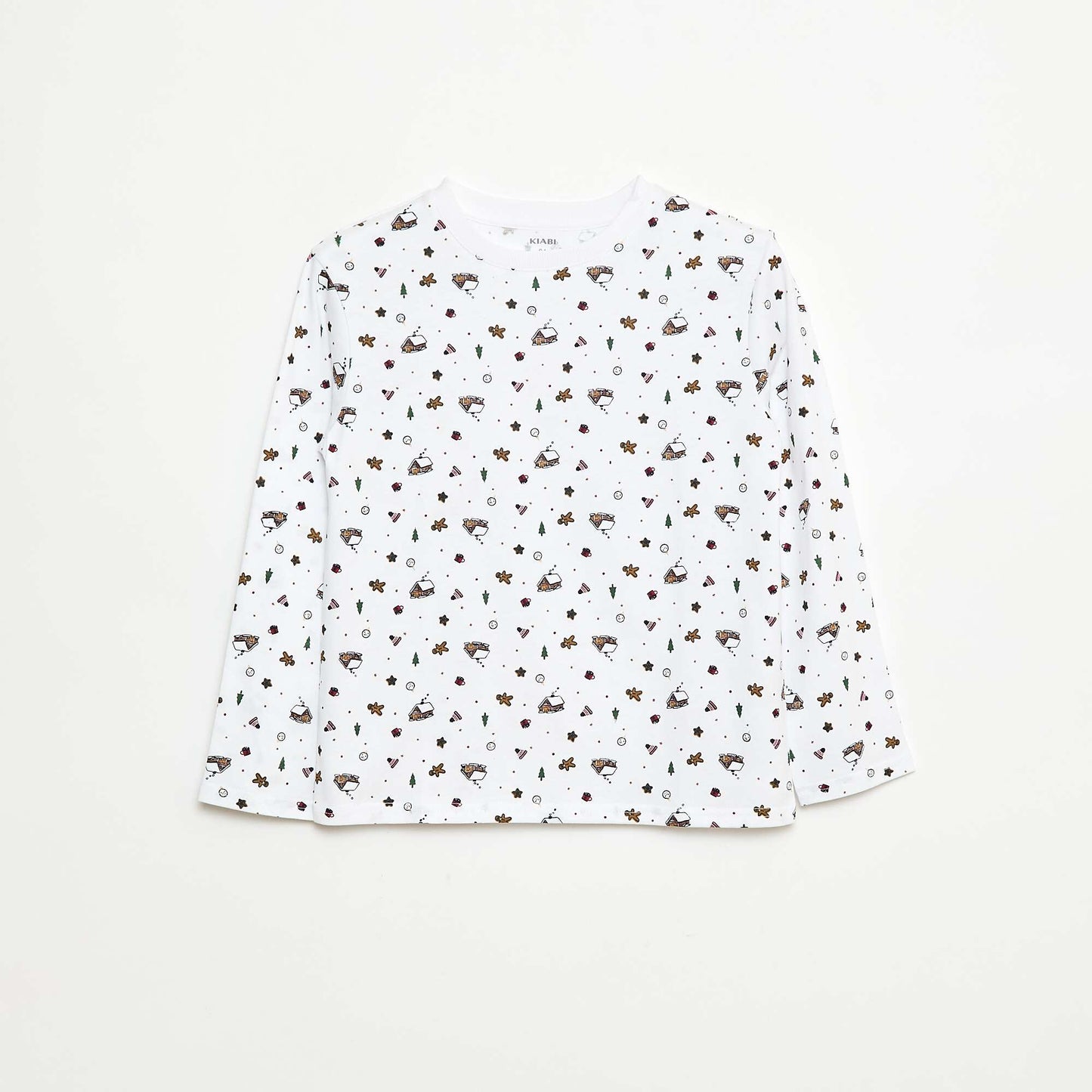 T-shirt de Noël à manches longues BLANC