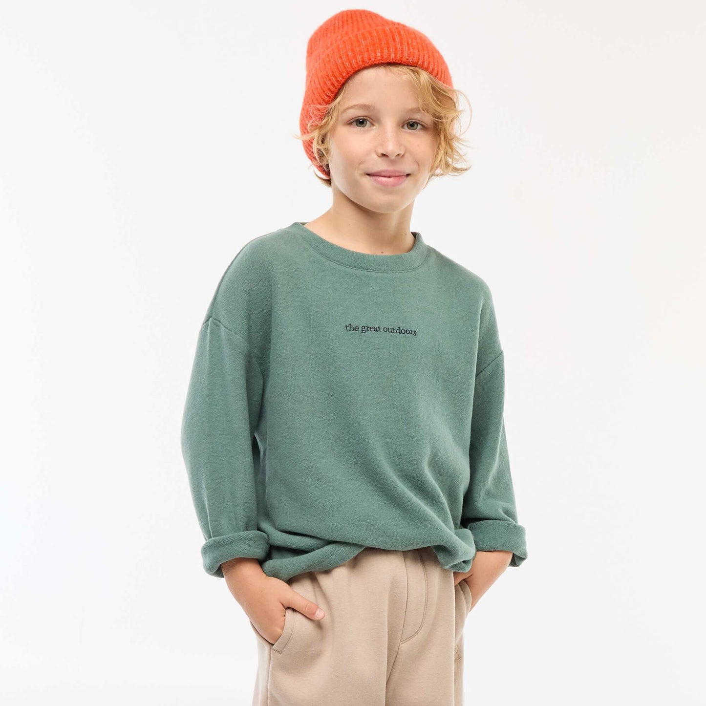 T-shirt loose fit avec animation poitrine VERT
