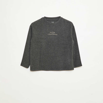 T-shirt loose fit avec animation poitrine GRIS
