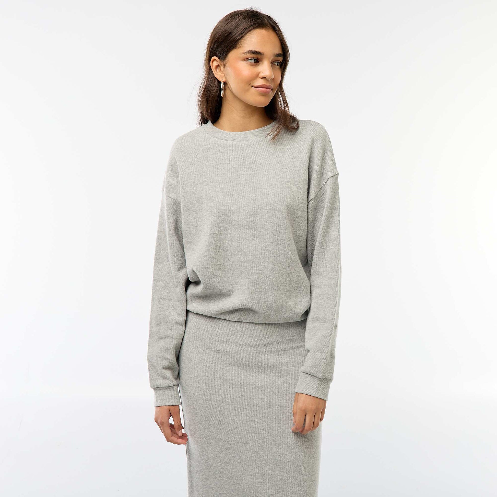 Tee-shirt en maille doudou épaisse GRIS