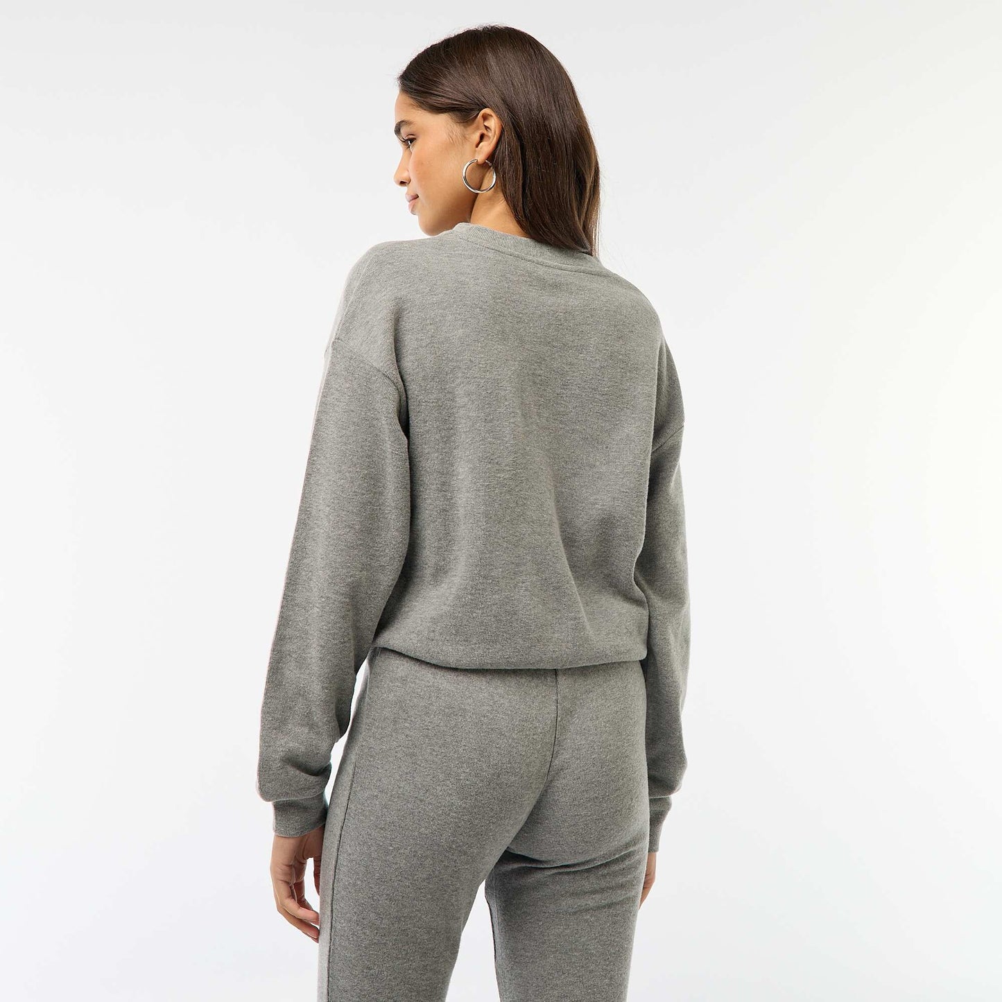 Tee-shirt en maille doudou épaisse GRIS