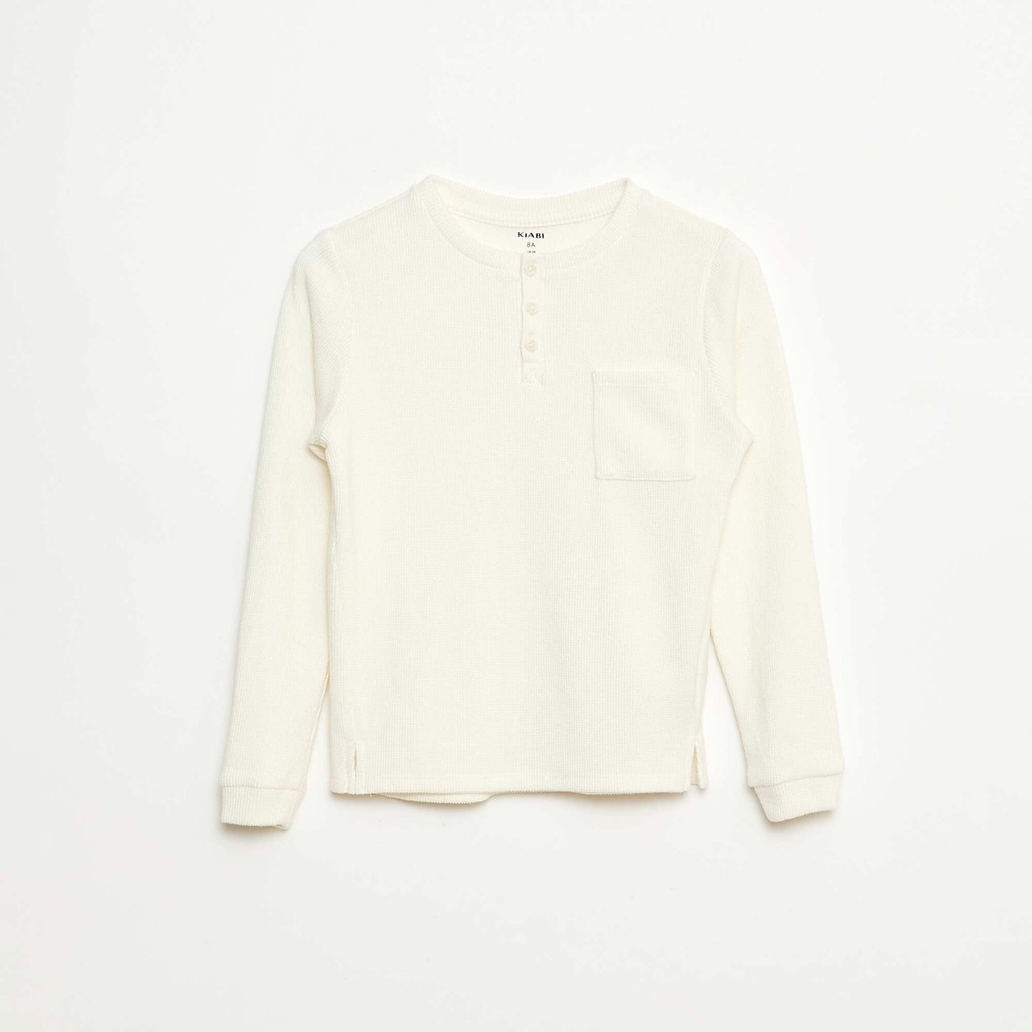 T-shirt en maille doudou avec poche poitrine BEIGE