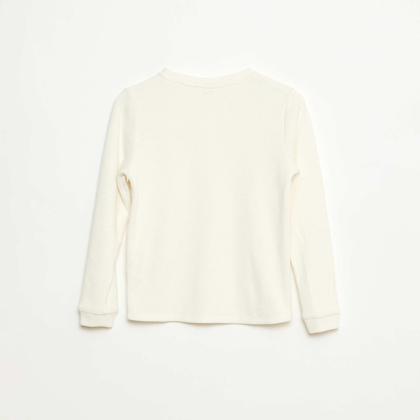 T-shirt en maille doudou avec poche poitrine BEIGE