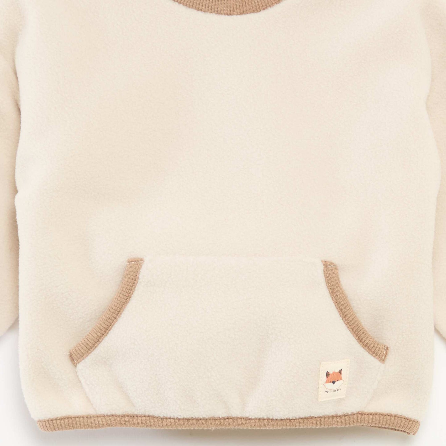 Sweat en polaire avec poche kangourou BLANC