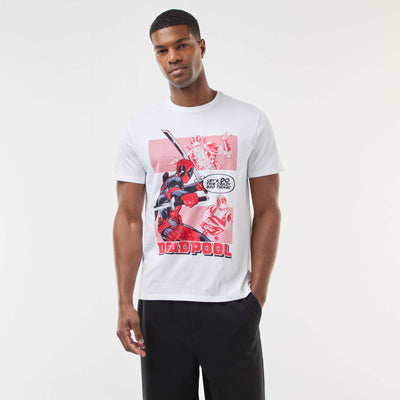 T-shirt 'Deadpool' 'Marvel' manches courtes BLANC