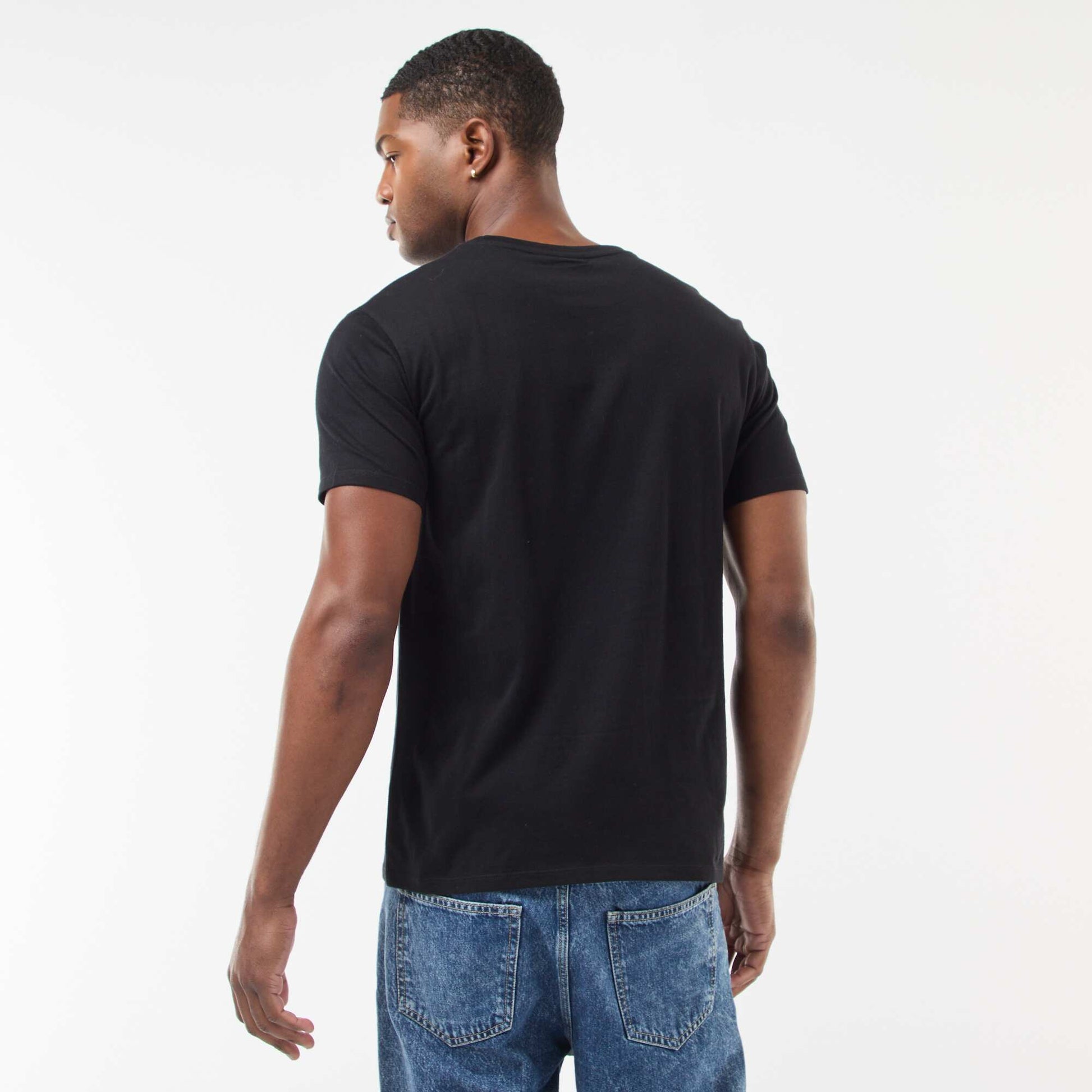 T-shirt imprimé 'Queen' à manches courtes NOIR
