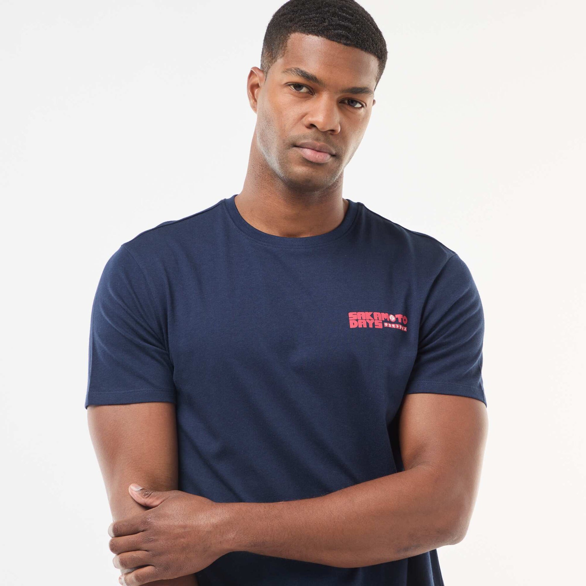 T-shirt imprimé 'Sakamoto Days' à manches courtes NOIR