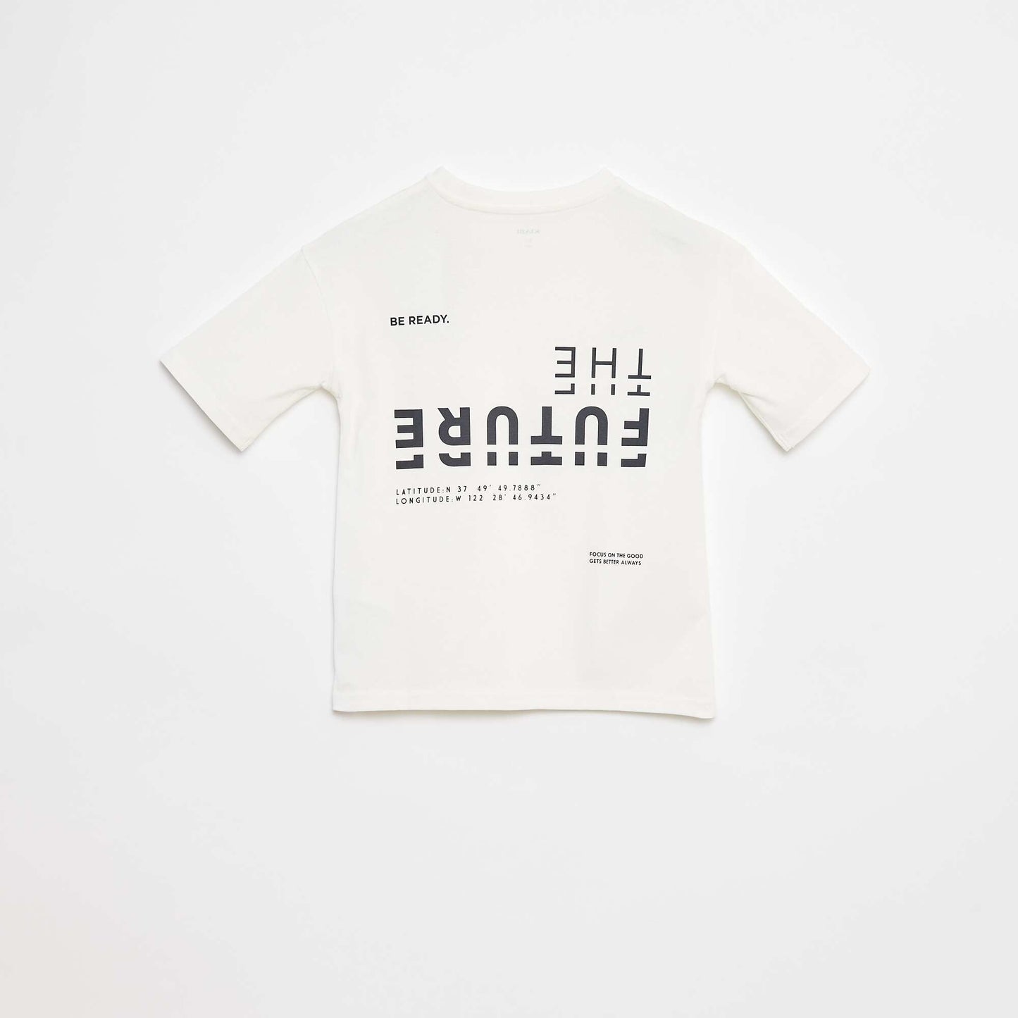 T-shirt imprimé à message BEIGE