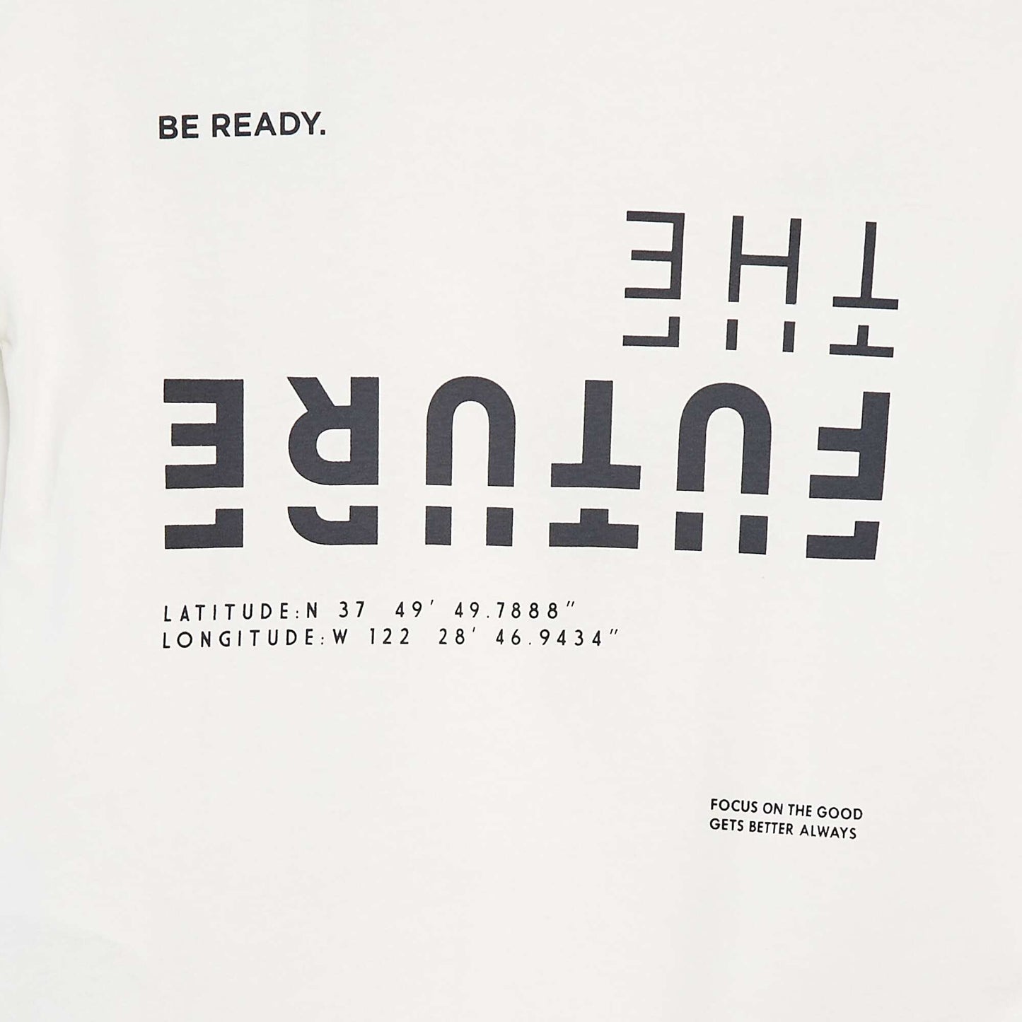 T-shirt imprimé à message BEIGE