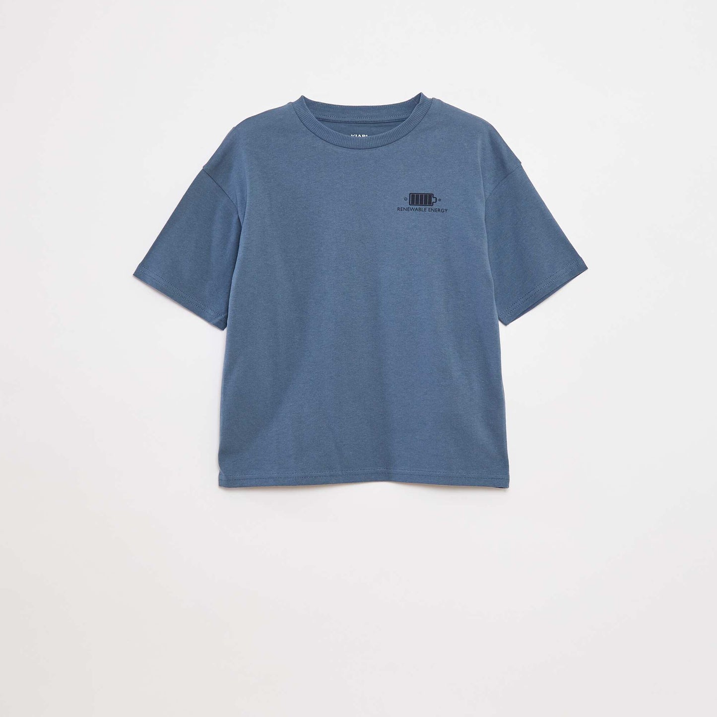 T-shirt imprimé à message BLEU