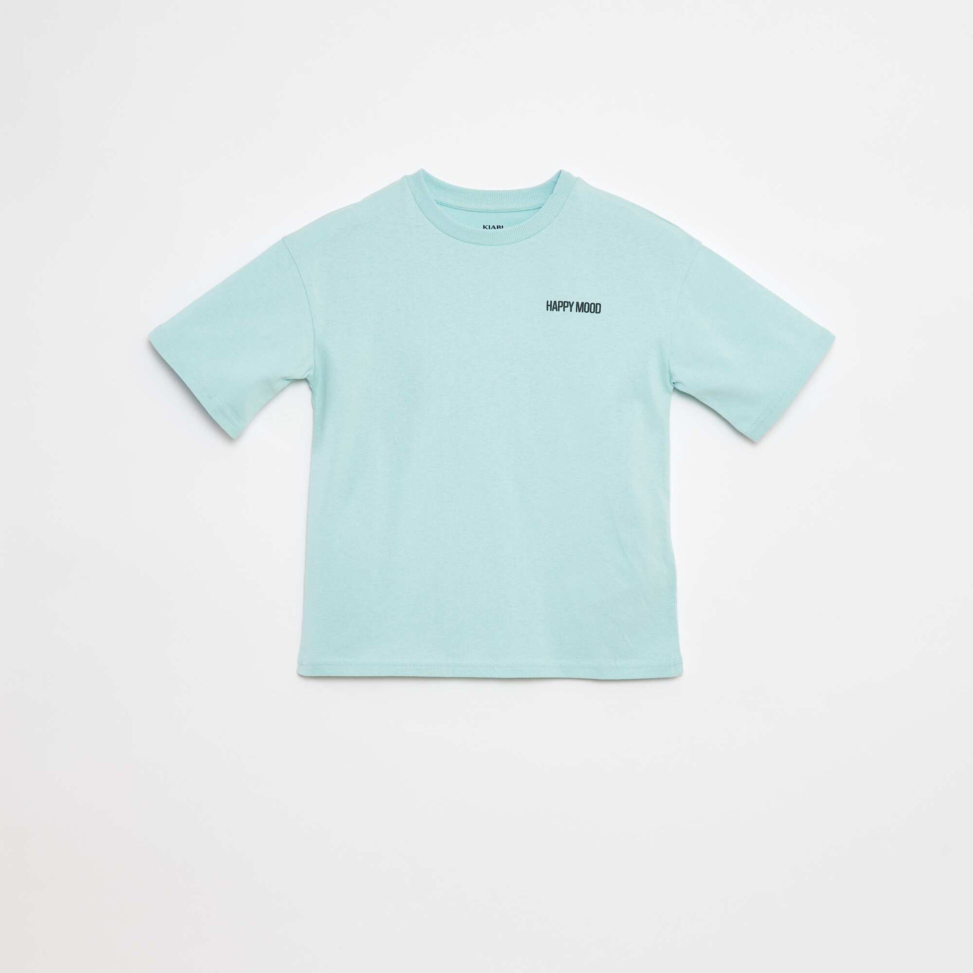 T-shirt imprimé à message BLEU