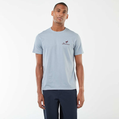 T-shirt à manches courtes avec imprimé poitrine BLEU