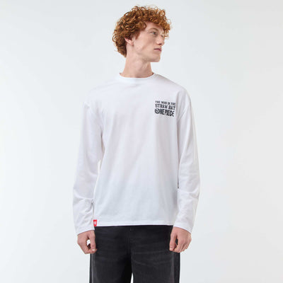 T-shirt 'fashion UK' One piece' manches courtes BLANC
