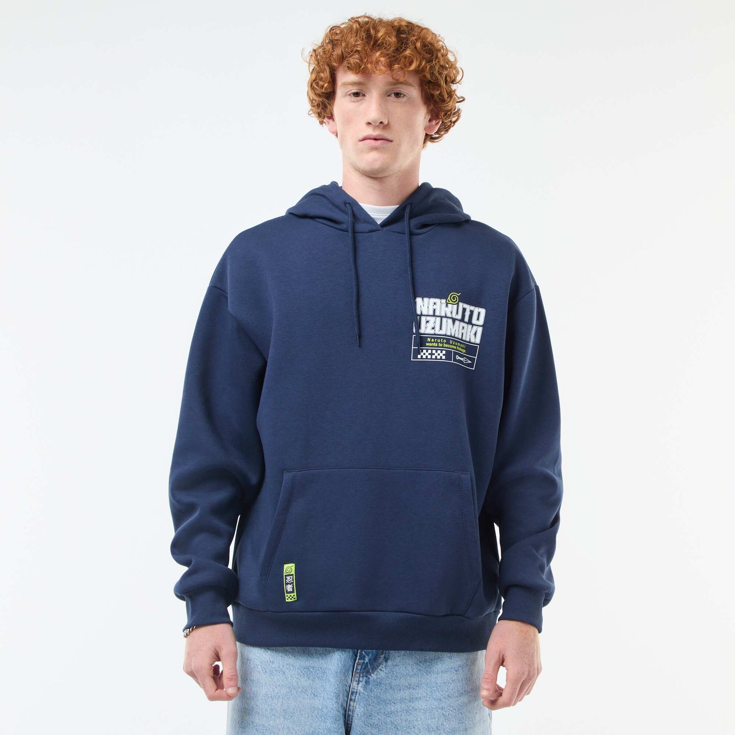 Sweat 'Sahinler'  'Naruto' en coton BLEU