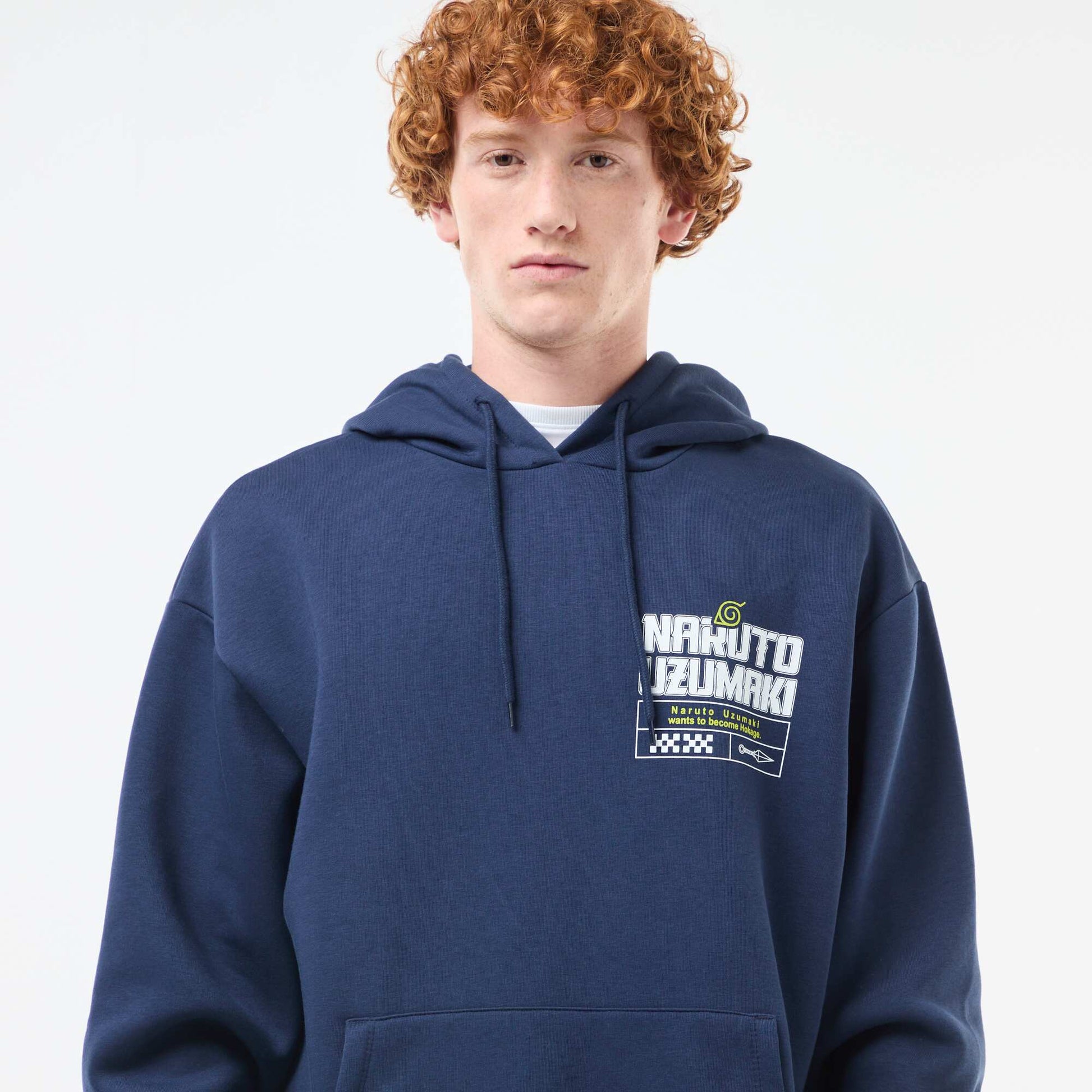 Sweat 'Sahinler'  'Naruto' en coton BLEU