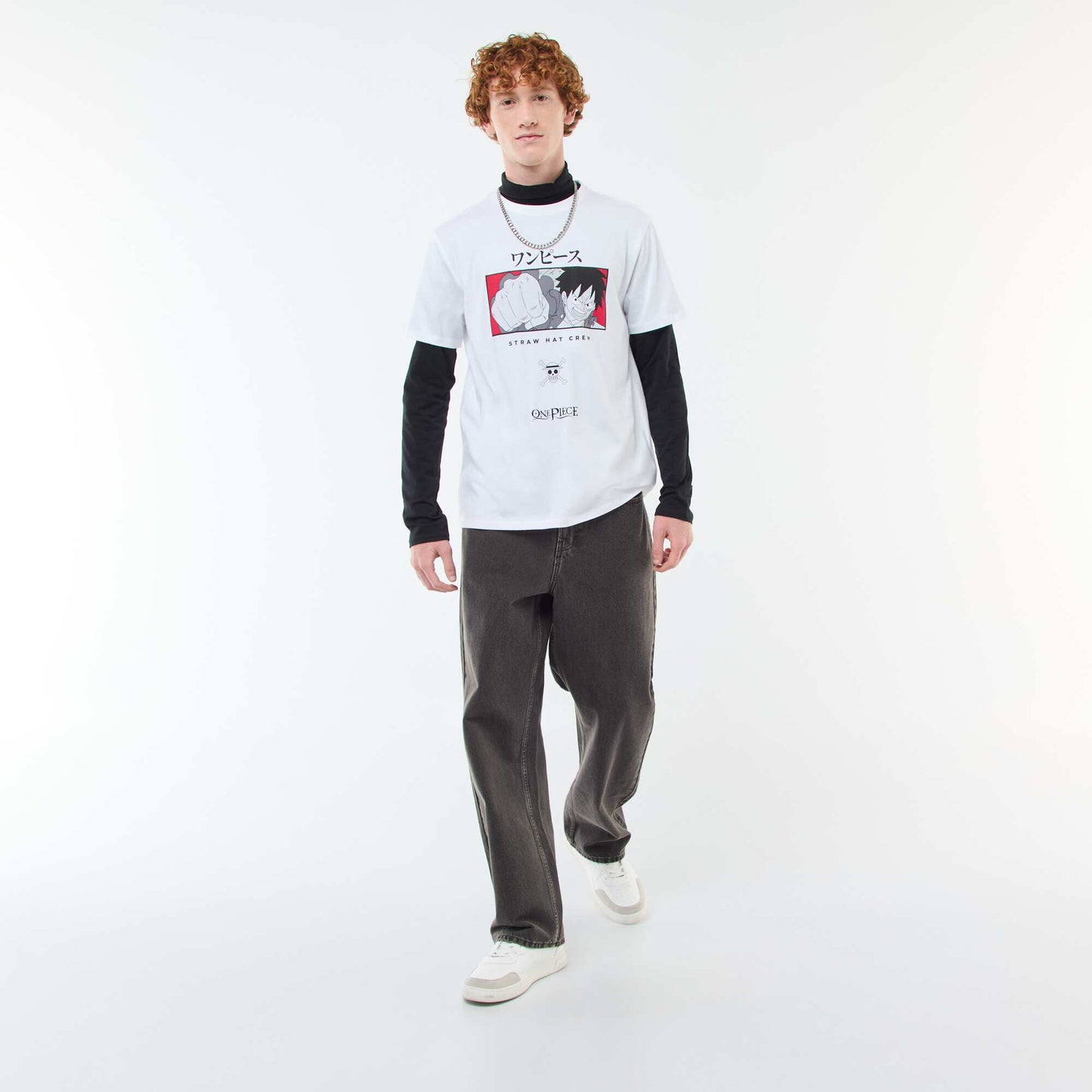 T-shirt 'One piece' en coton BLANC