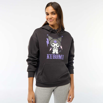 Sweat à capuche 'Hello Kitty' NOIR