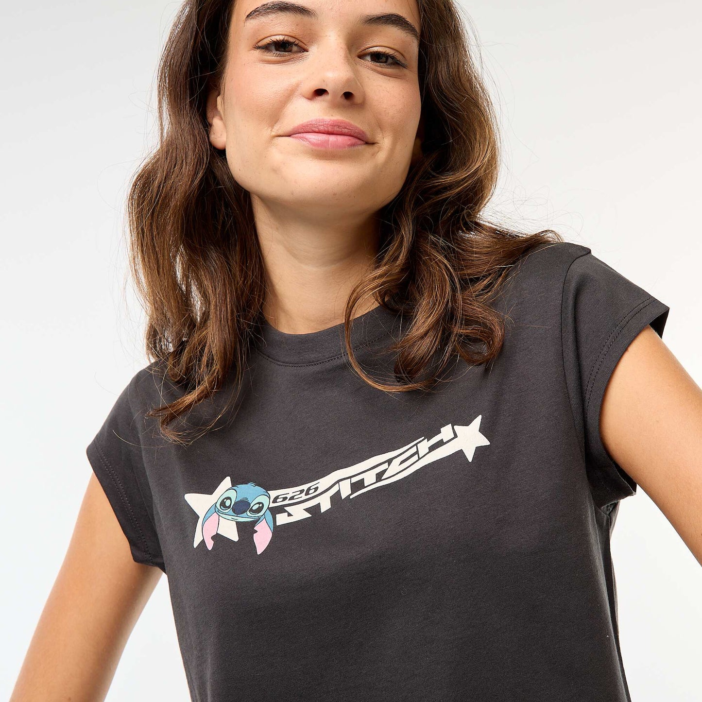 T-shirt court 'Stitch' NOIR