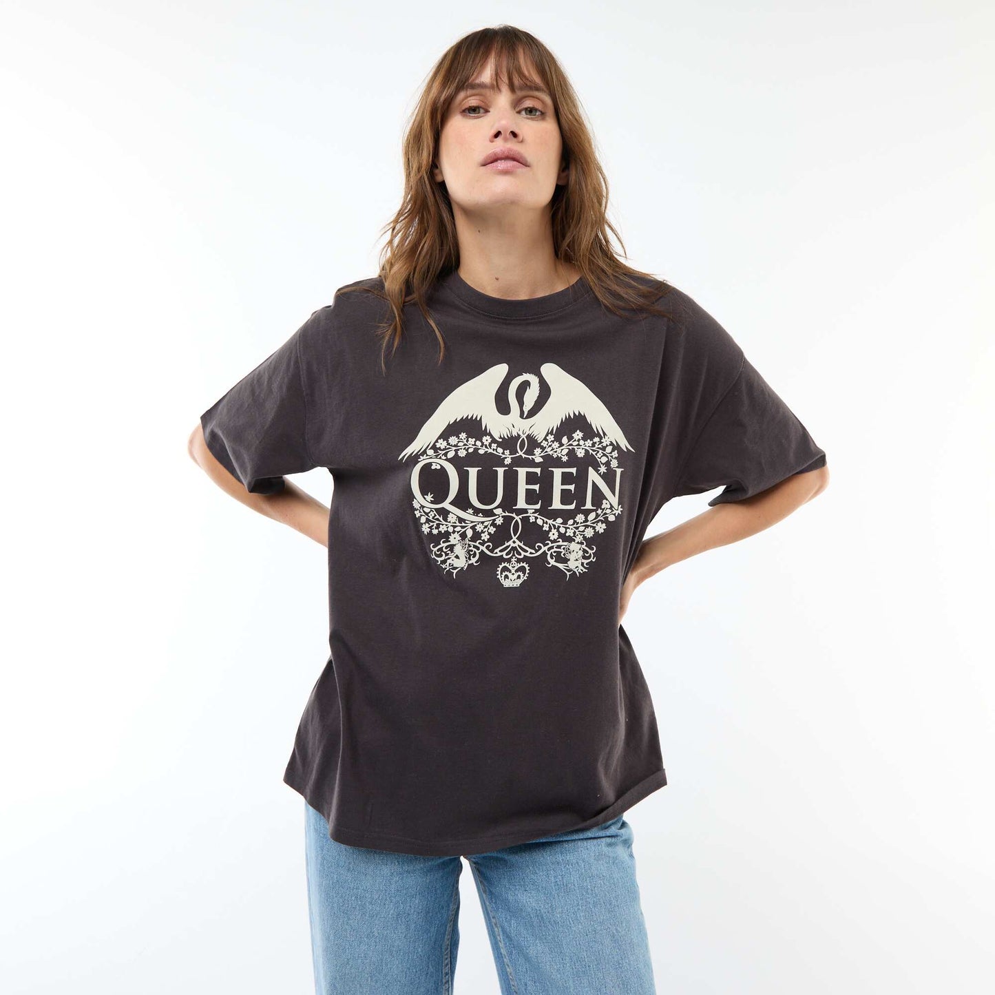 Tee-shirt oversize 'Queen' NOIR