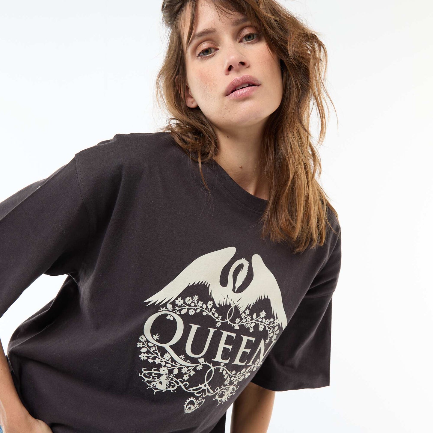 Tee-shirt oversize 'Queen' NOIR