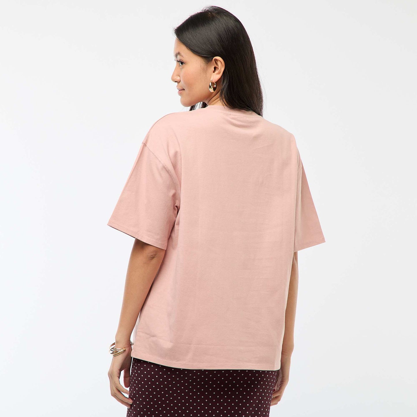 Tee-shirt oversize 'Mickey' VIEUX ROSE