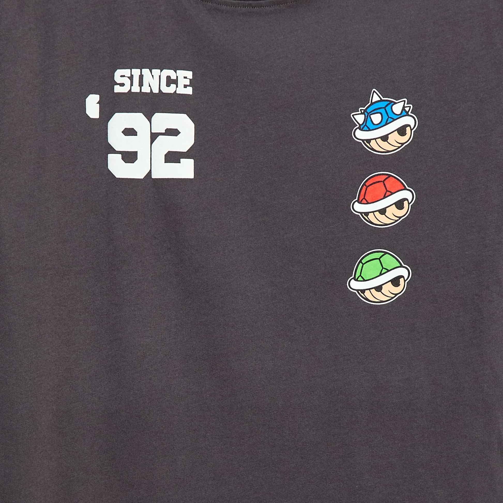 T-shirt doubles manches 'Fashion UK' 'Mario en coton NOIR