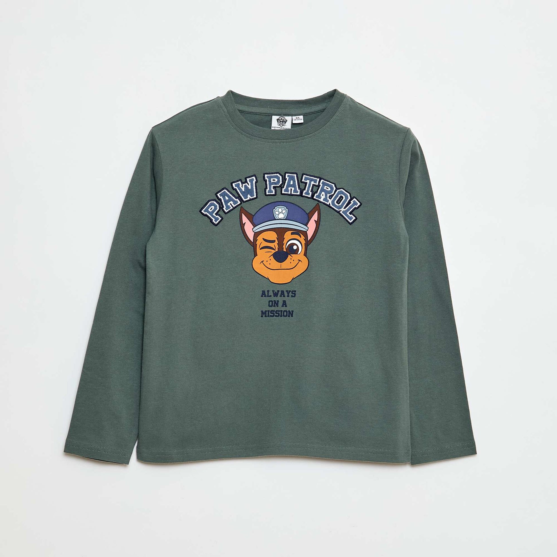T-shirt 'Pat patrouille' imprimé en coton VERT