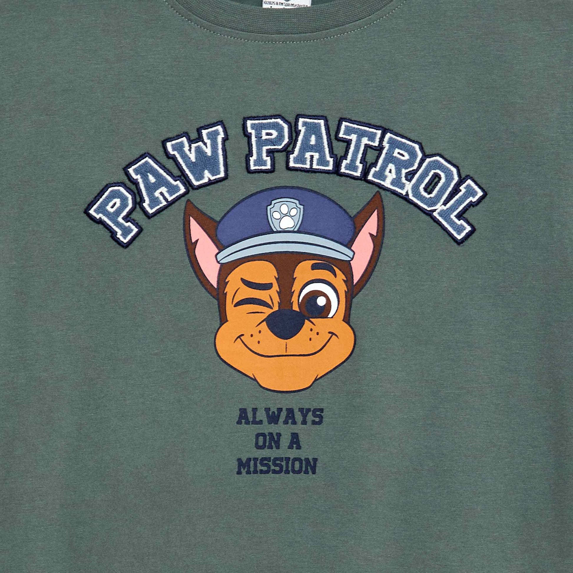 T-shirt 'Pat patrouille' imprimé en coton VERT