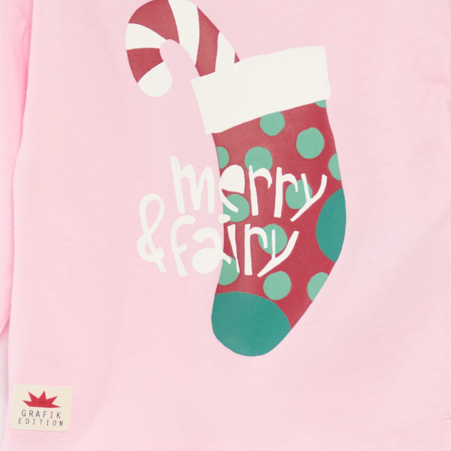 T-shirt manches longues en jersey coton ROSE