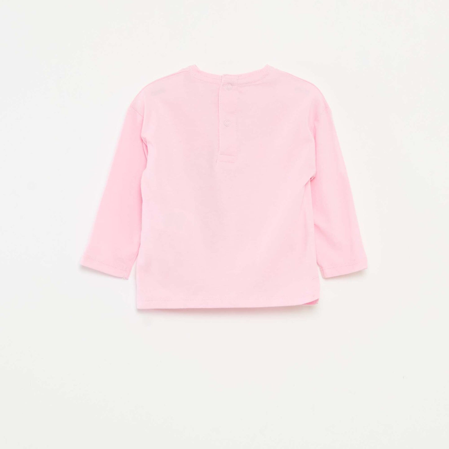 T-shirt manches longues en jersey coton ROSE