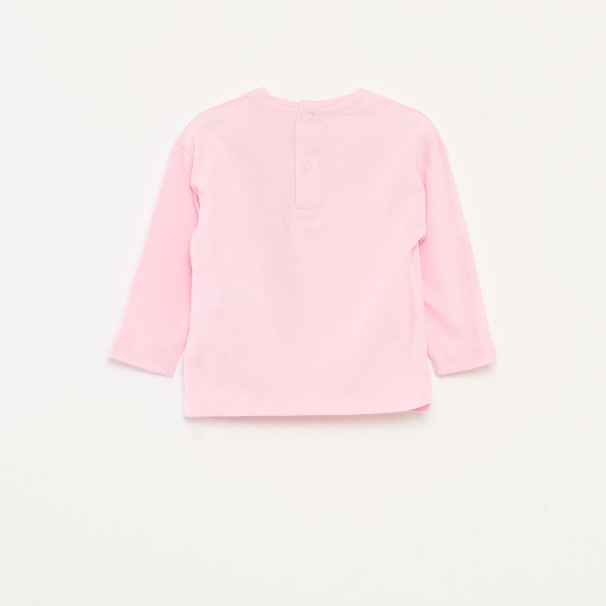 T-shirt manches longues en jersey coton ROSE