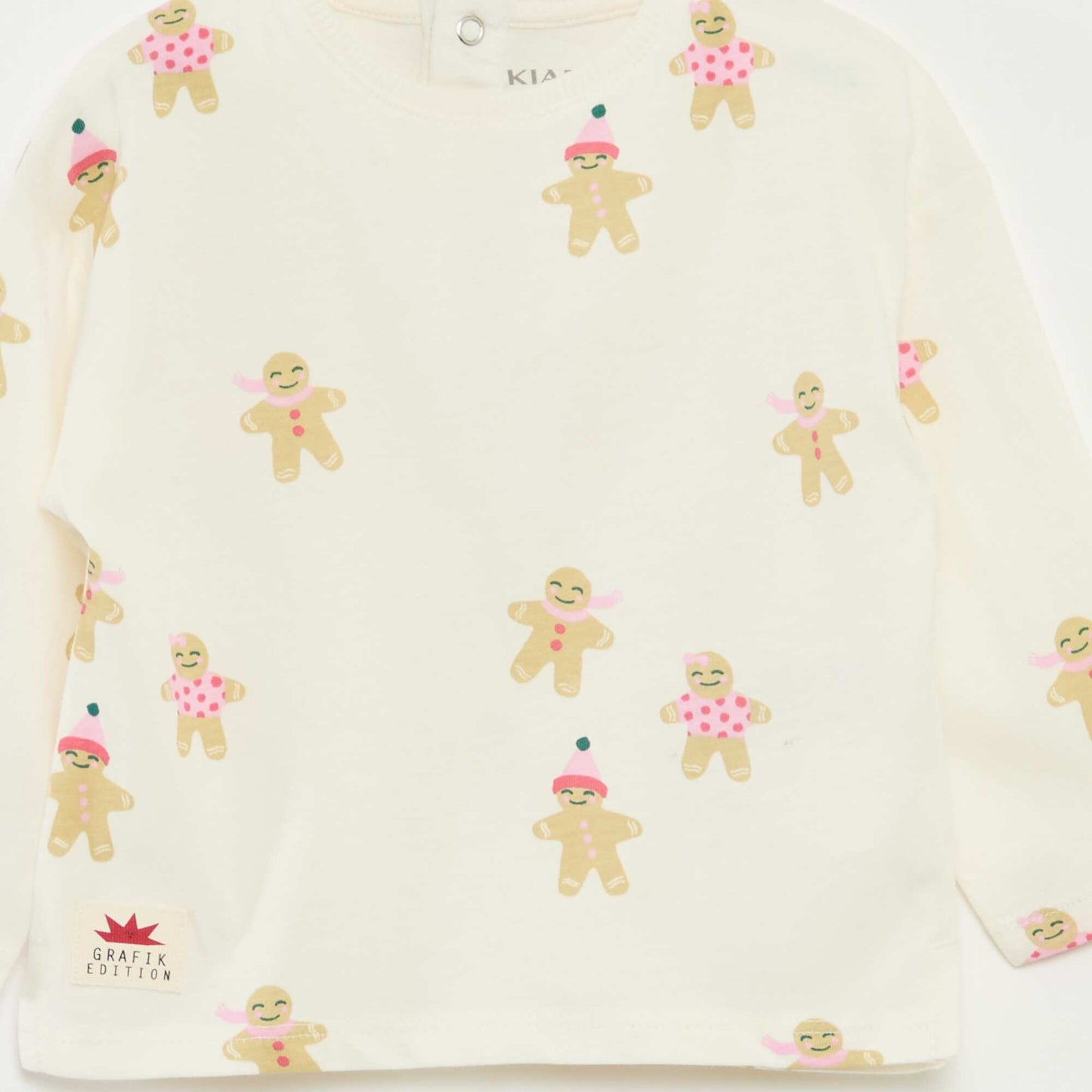T-shirt manches longues en jersey coton BLANC