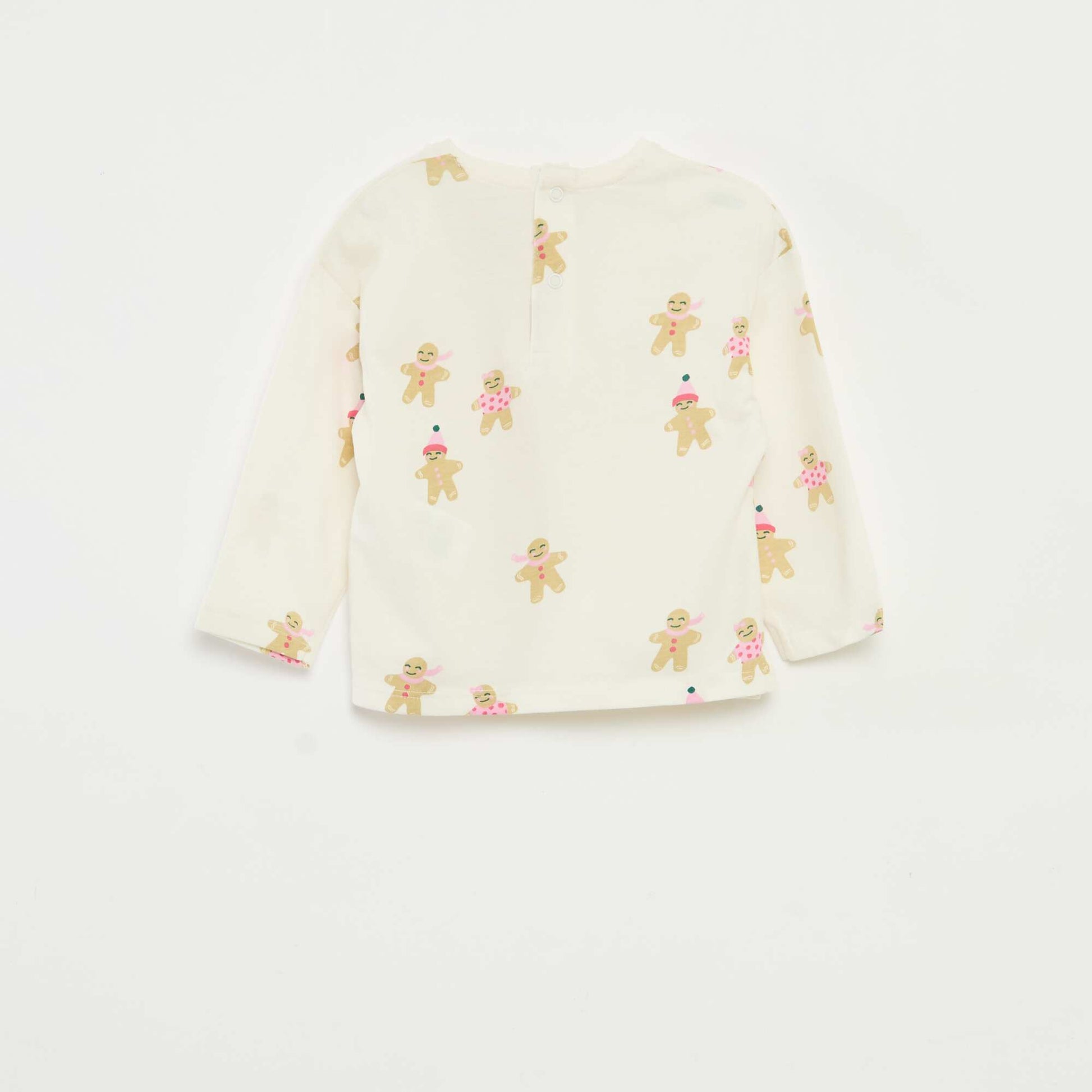 T-shirt manches longues en jersey coton BLANC