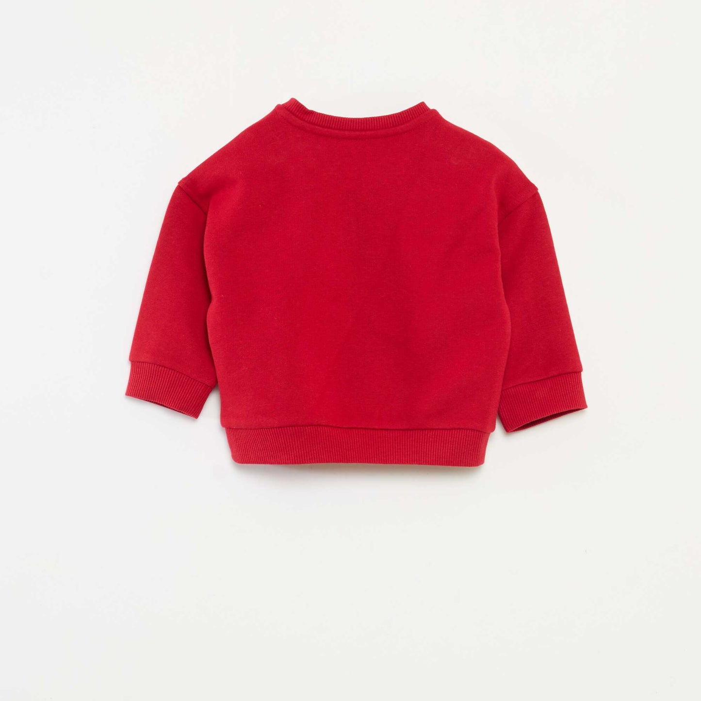 Sweat imprimé Noël en jersey coton ROUGE