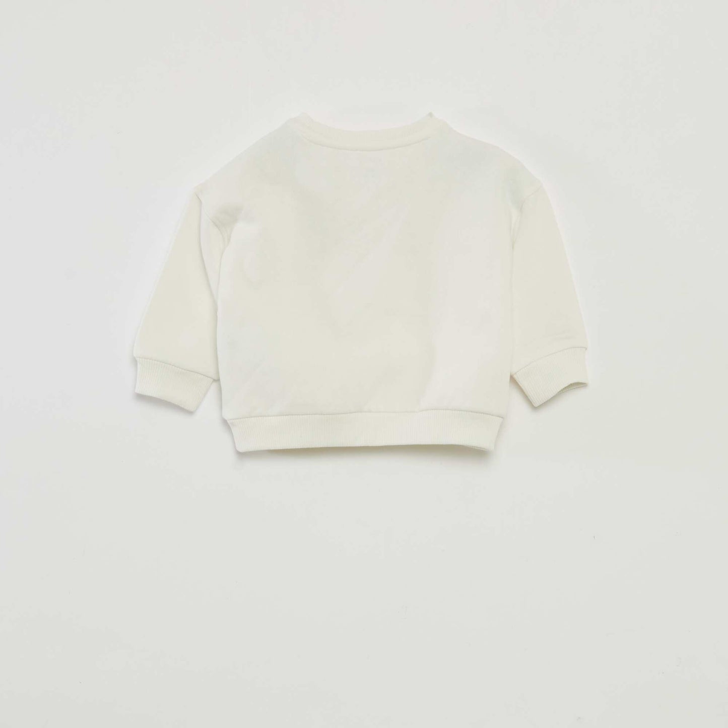 Sweat imprimé Noël en jersey coton BLANC