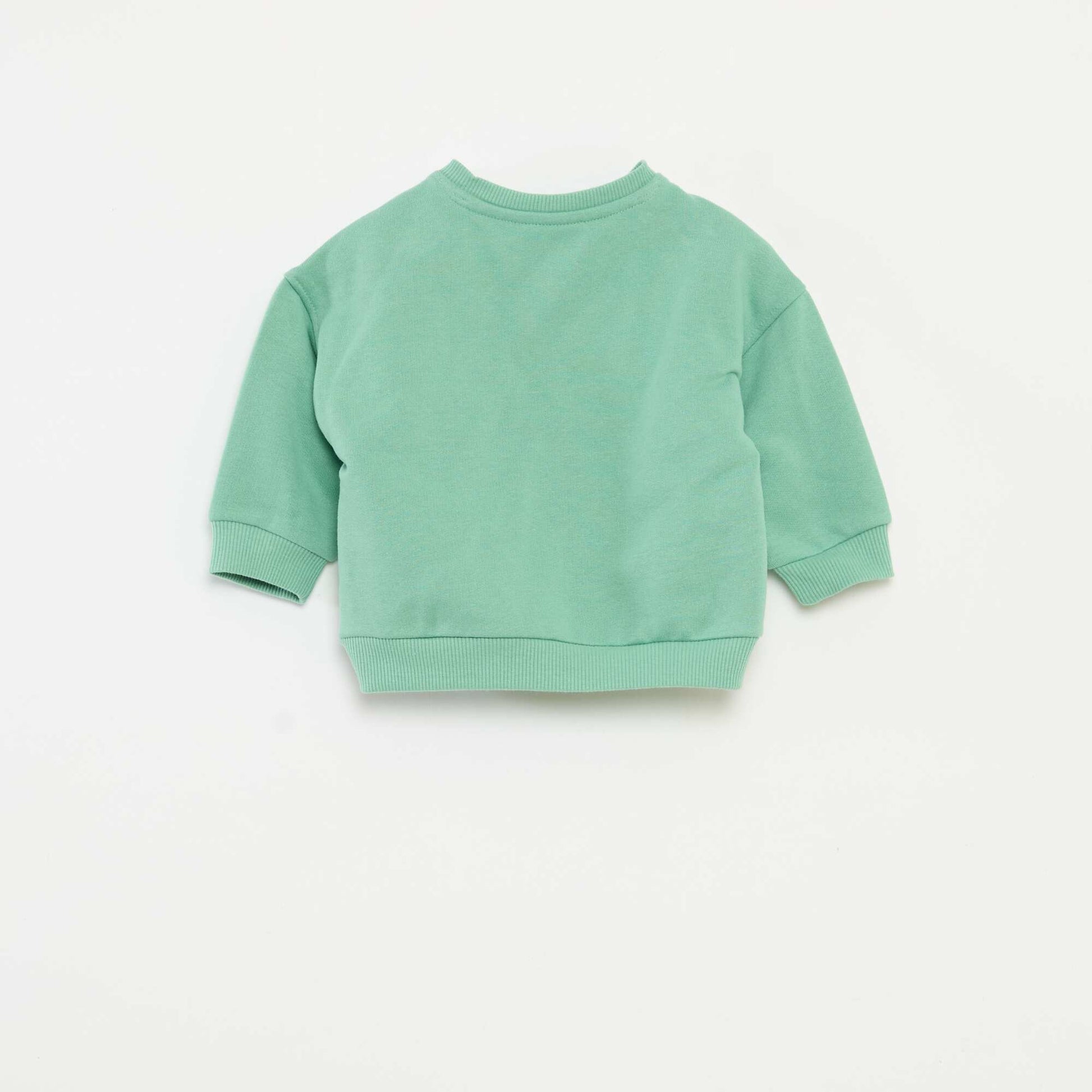 Sweat imprimé Noël en polaire coton VERT