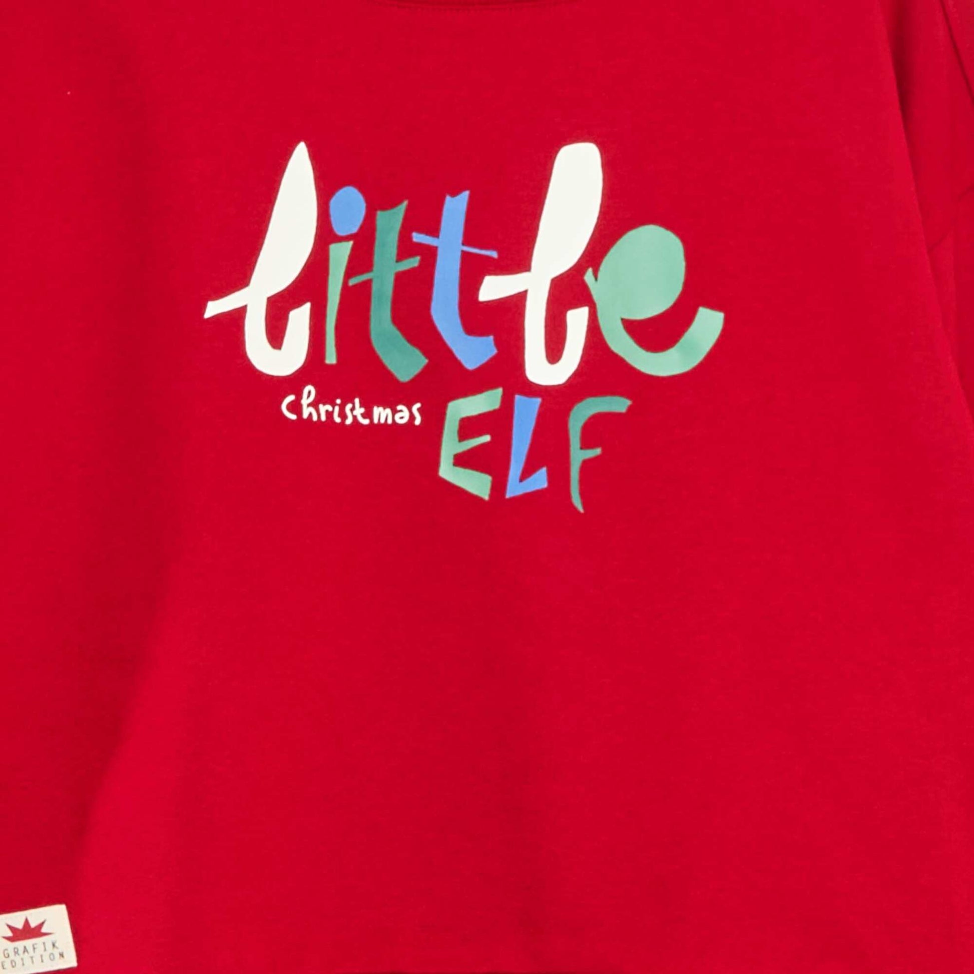 Pull de Noël imprimé en coton ROUGE